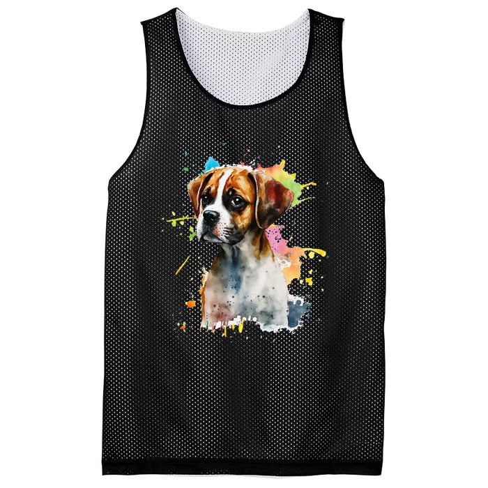 Splatter Boxer Dog Dog Puppy Veterinarian Animal Breeder Mesh Reversible Basketball Jersey Tank