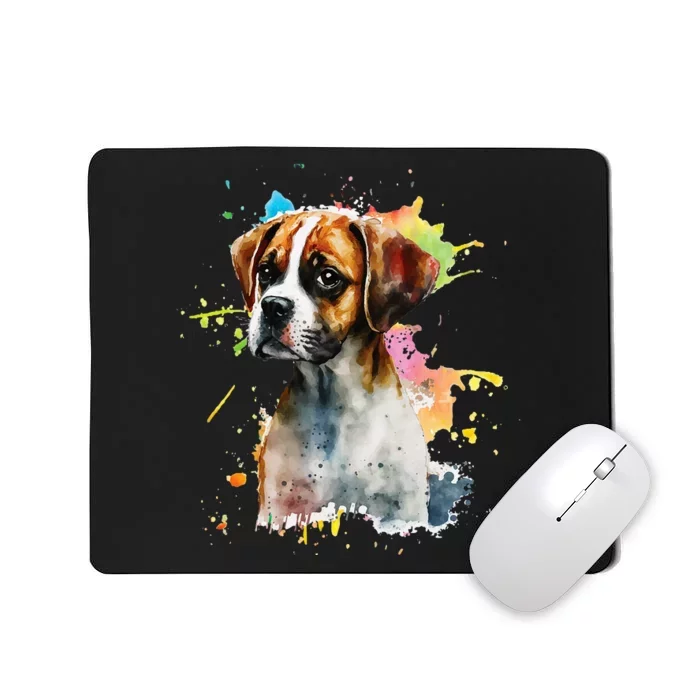 Splatter Boxer Dog Dog Puppy Veterinarian Animal Breeder Mousepad