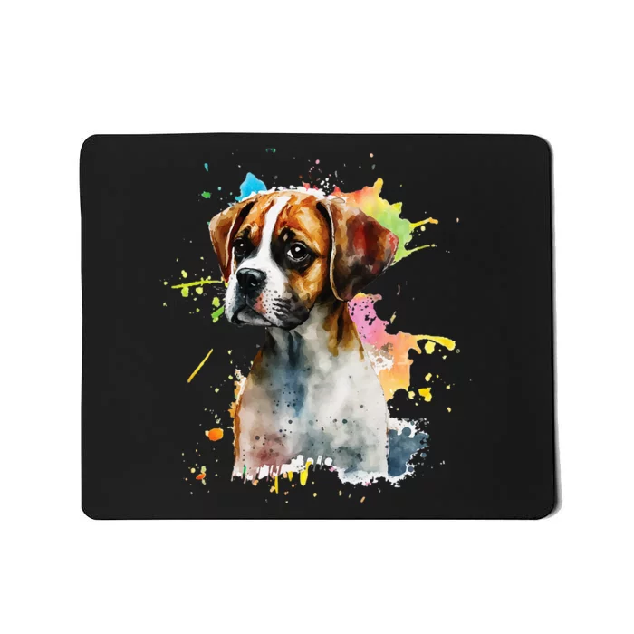 Splatter Boxer Dog Dog Puppy Veterinarian Animal Breeder Mousepad