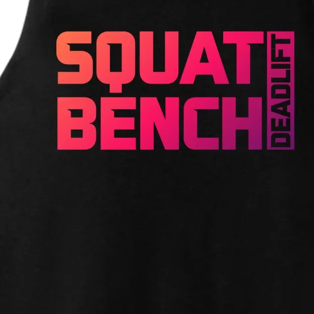 Squat Bench Deadlift Gym Weightlifting Workout Fitness Cute Gift Ladies Tri-Blend Wicking Tank