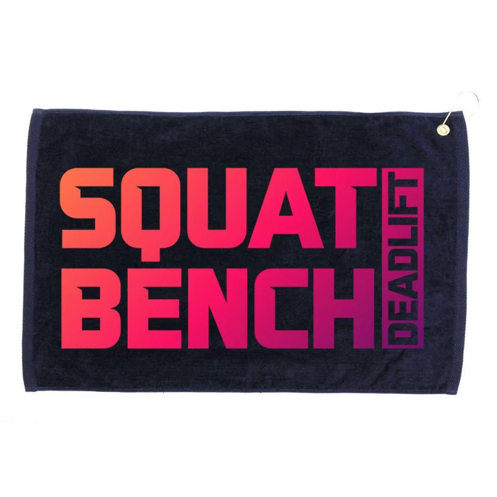 Squat Bench Deadlift Gym Weightlifting Workout Fitness Cute Gift Grommeted Golf Towel