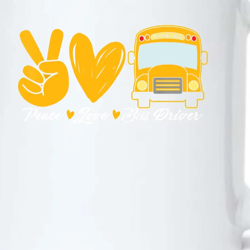 School Bus Driver Peace Love Bus Driver Driving Bus Black Color Changing Mug