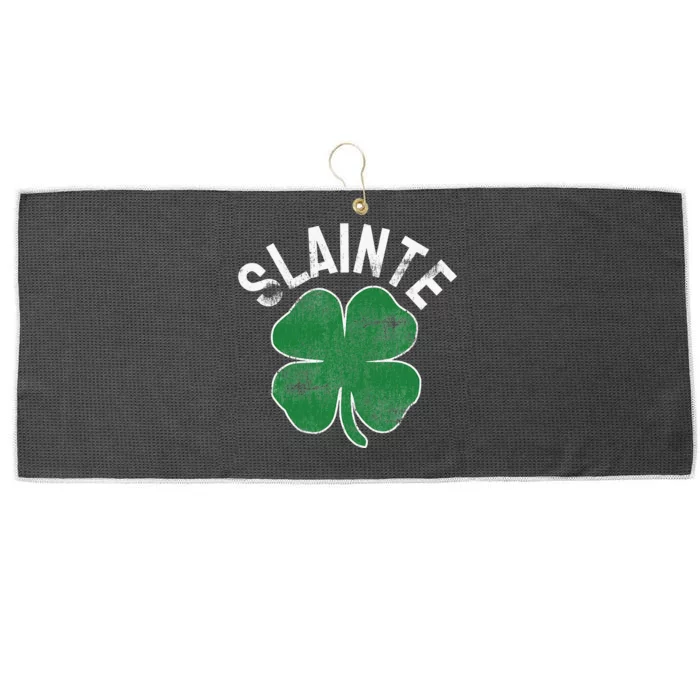 Slainte Beer Drinking Irish Shamrock ST PATRICKS DAY Large Microfiber Waffle Golf Towel