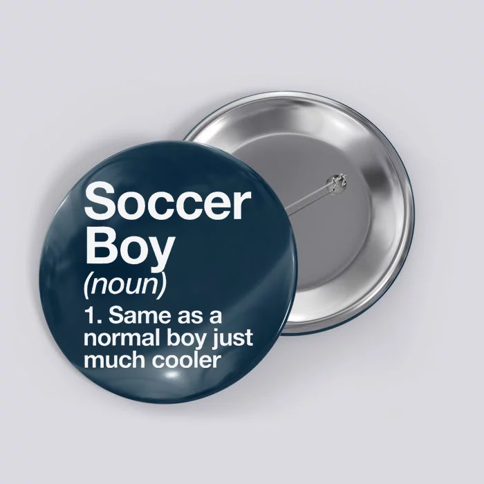 Soccer Boy Definition Funny Sports Button