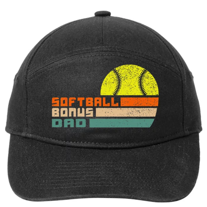 softball bonus dad from stepdaughter stepson son 7-Panel Snapback Hat