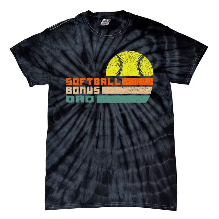 softball bonus dad from stepdaughter stepson son Tie-Dye T-Shirt