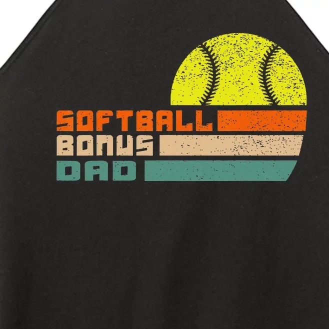 softball bonus dad from stepdaughter stepson son Women’s Perfect Tri Rocker Tank