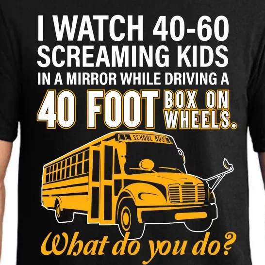 School Bus Driver Watch Screaming Drive Box On Wheels Pajama Set