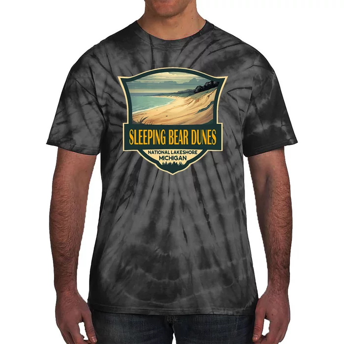 Sleeping Bear Dunes National Lakeshore Travel Retro Badge Tie-Dye T-Shirt