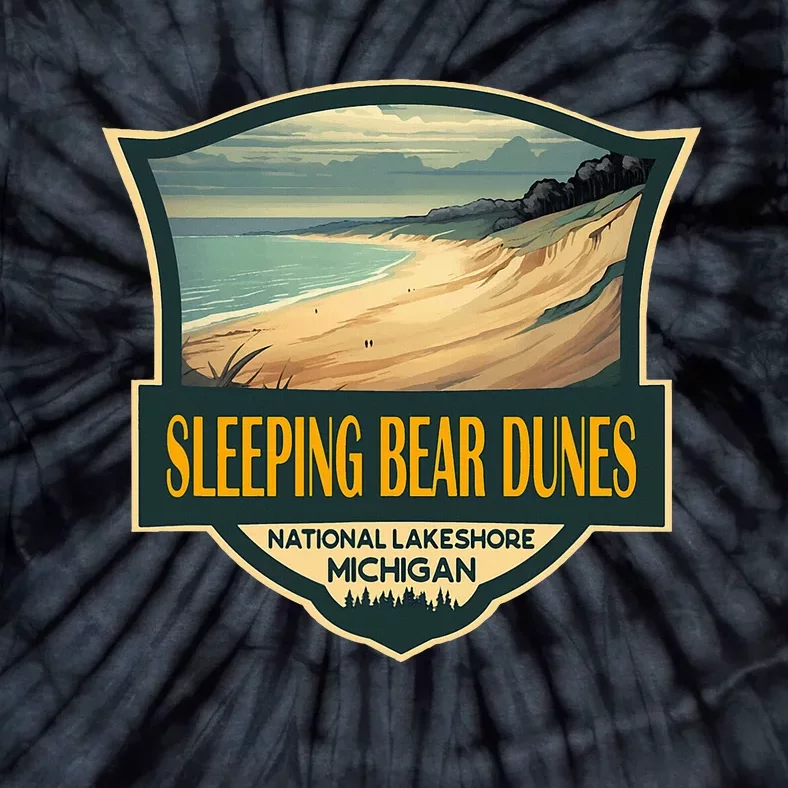 Sleeping Bear Dunes National Lakeshore Travel Retro Badge Tie-Dye T-Shirt