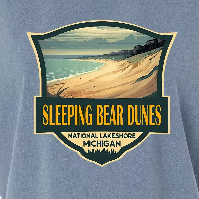 Sleeping Bear Dunes National Lakeshore Travel Retro Badge Garment-Dyed Women's Muscle Tee