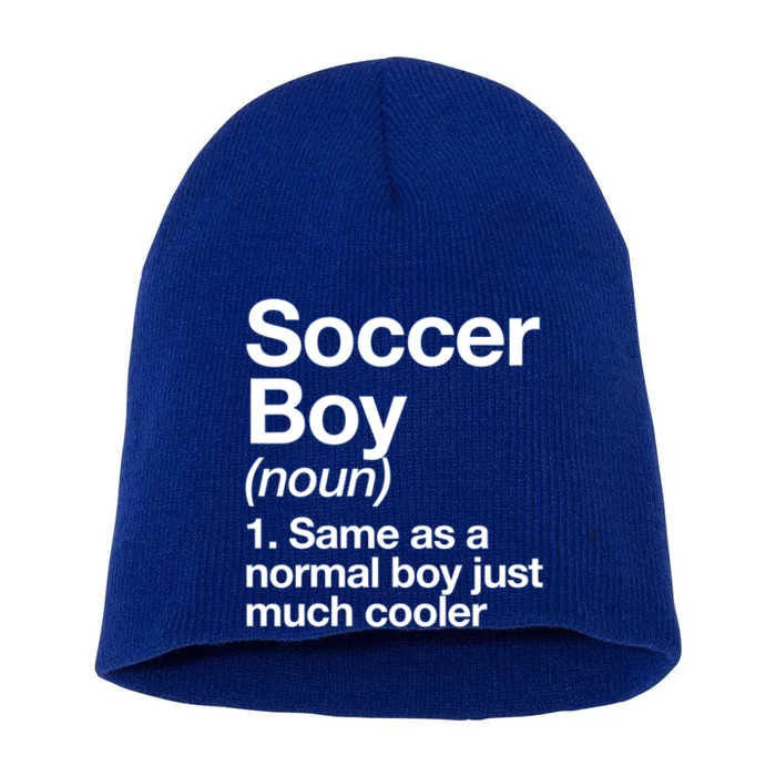 Soccer Boy Definition Funny Sports Funny Gift Short Acrylic Beanie