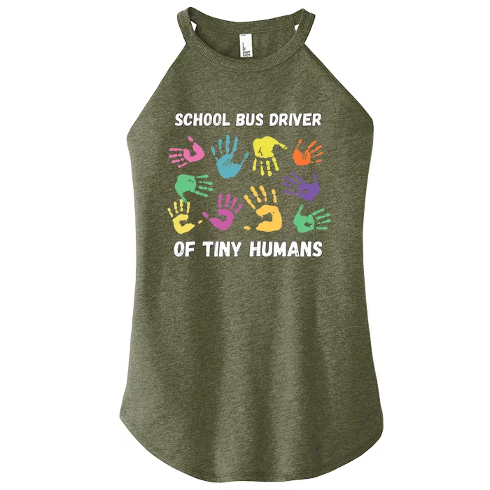 School Bus Driver Of Tiny Humans for Bus Driver Women’s Perfect Tri Rocker Tank