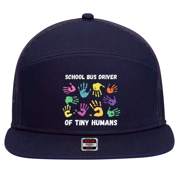 School Bus Driver Of Tiny Humans for Bus Driver 7 Panel Mesh Trucker Snapback Hat