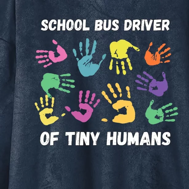 School Bus Driver Of Tiny Humans for Bus Driver Hooded Wearable Blanket