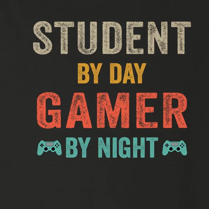 Student By Day Gamer By Night Meme For Gamers Toddler Long Sleeve Shirt