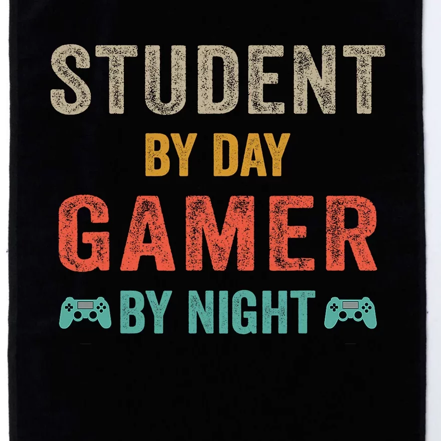 Student By Day Gamer By Night Meme For Gamers Platinum Collection Golf Towel