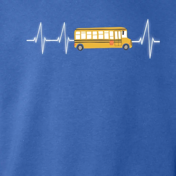 School Bus Driver School Bus Heartbeat Heart Trace Gift Toddler Hoodie