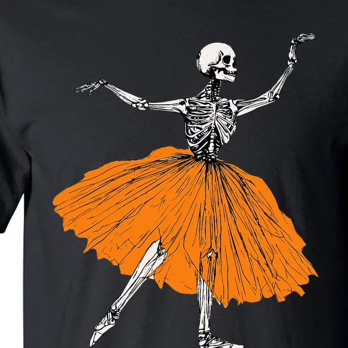 Skeleton Ballerina Dance Tutu Spooky Ballet Dancer Halloween Tall T-Shirt