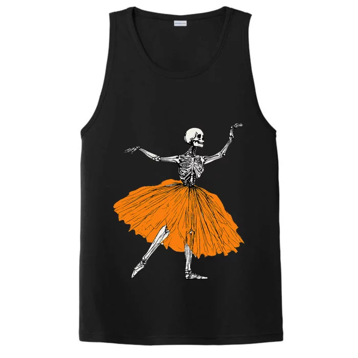 Skeleton Ballerina Dance Tutu Spooky Ballet Dancer Halloween Performance Tank