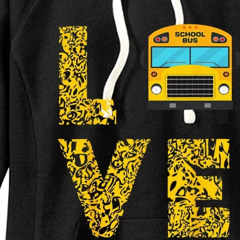 School Bus Driver Love Driving Bus Lover Women's Fleece Hoodie