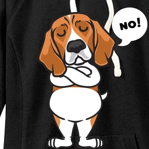 Stubborn Beagle Dog Owner Funny Women's Fleece Hoodie