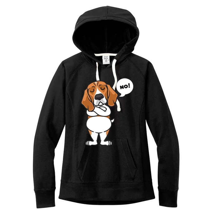 Stubborn Beagle Dog Owner Funny Women's Fleece Hoodie