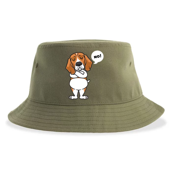 Stubborn Beagle Dog Owner Funny Sustainable Bucket Hat