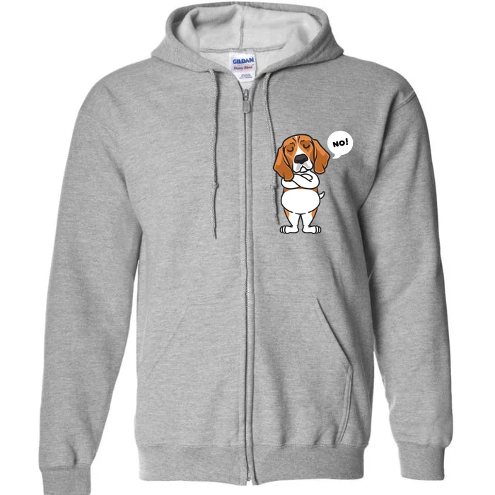 Stubborn Beagle Dog Owner Funny Full Zip Hoodie