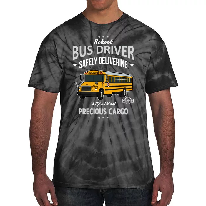 School Bus Driver - Safely Delivering Precious Tie-Dye T-Shirt