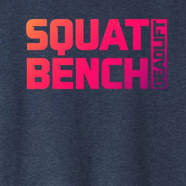 Squat Bench Deadlift Gym Weightlifting Workout Fitness Cute Women's Crop Top Tee