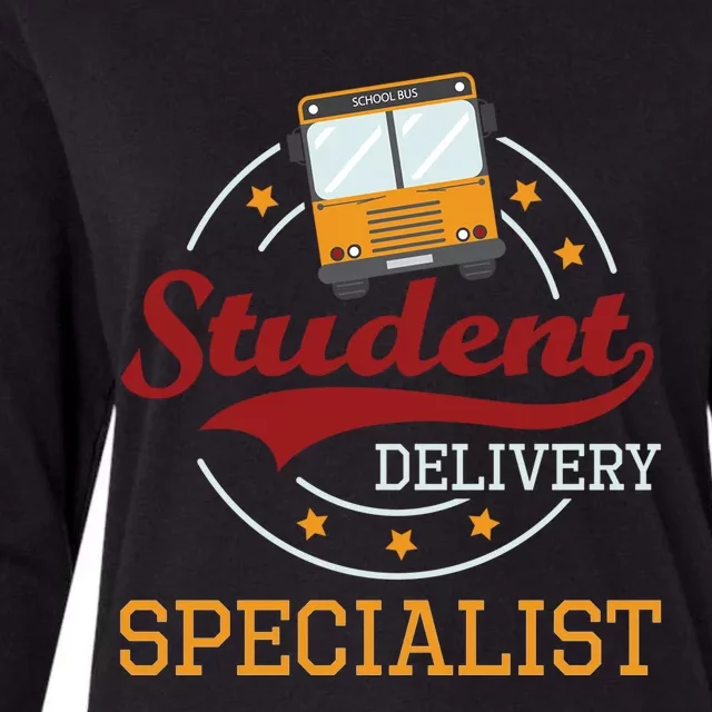 School Bus Driver Appreciation Funny Student Delivery Specialist Womens Cotton Relaxed Long Sleeve T-Shirt