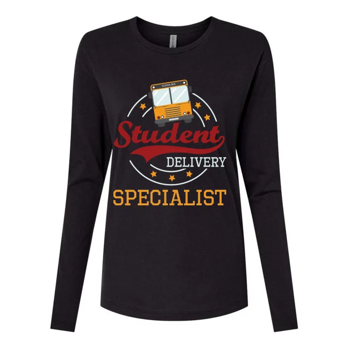 School Bus Driver Appreciation Funny Student Delivery Specialist Womens Cotton Relaxed Long Sleeve T-Shirt