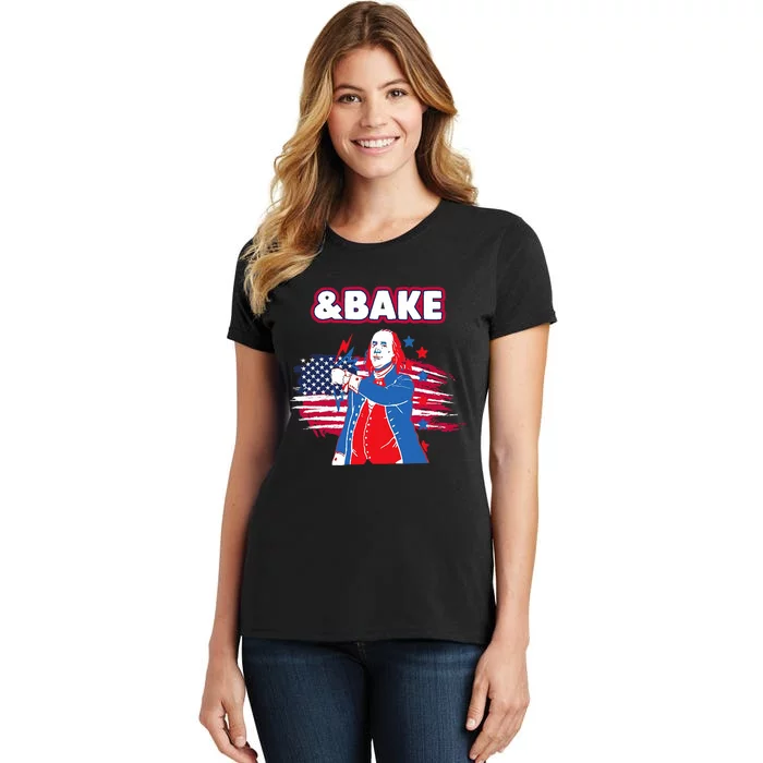 Shake & Bake Drinking American Presidents Happy 4th Of July Women's T-Shirt