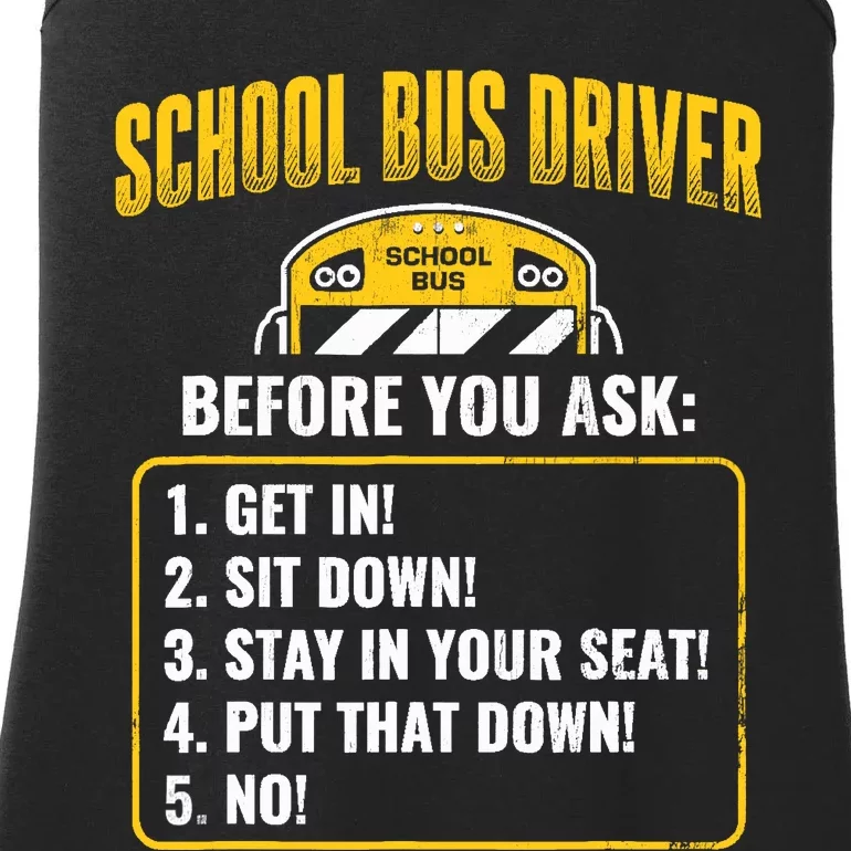 School Bus Driver Rules Work School BusDriver Ladies Essential Tank