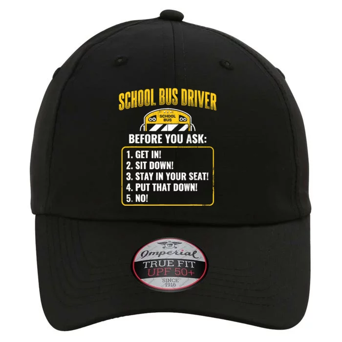 School Bus Driver Rules Work School BusDriver The Original Performance Cap