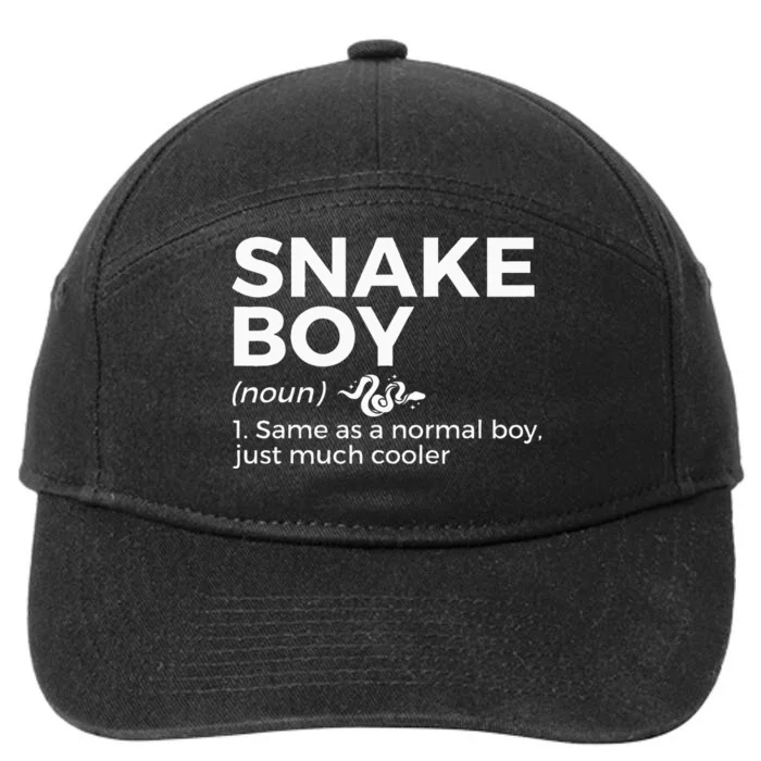 Snake Boy Definition Funny Pet Reptile Lovers 7-Panel Snapback Hat