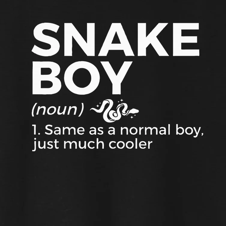 Snake Boy Definition Funny Pet Reptile Lovers Women's Crop Top Tee