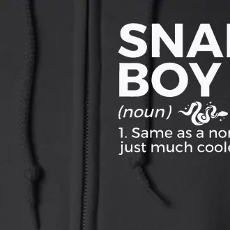 Snake Boy Definition Funny Pet Reptile Lovers Full Zip Hoodie