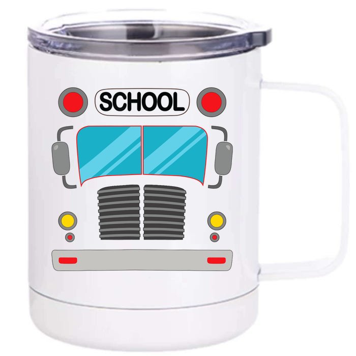 School Bus Driver Costume Halloween Funny Adults and Front & Back 12oz Stainless Steel Tumbler Cup