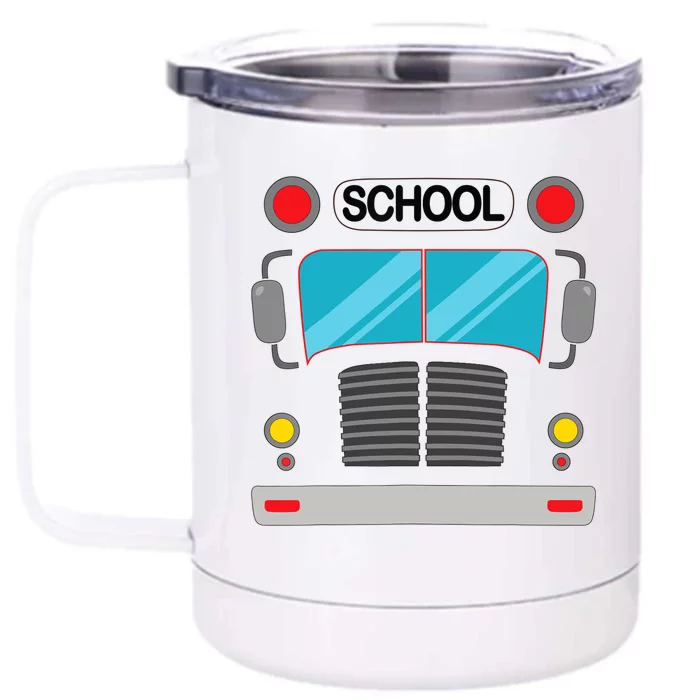 School Bus Driver Costume Halloween Funny Adults and Front & Back 12oz Stainless Steel Tumbler Cup