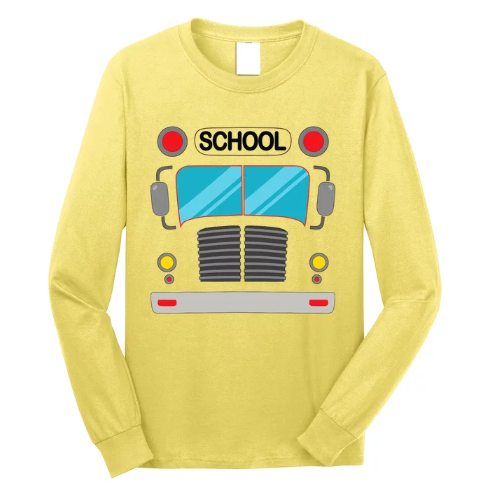 School Bus Driver Costume Halloween Funny Adults and Long Sleeve Shirt