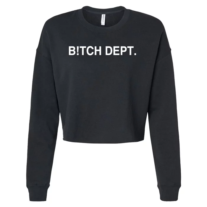 Sydicel B!Tch Dept Cropped Pullover Crew