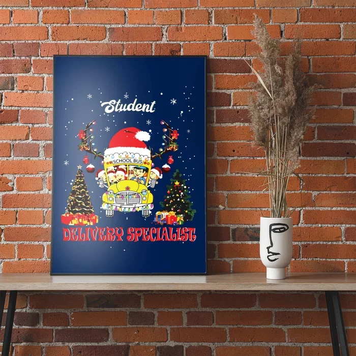 School Bus Driver Christmas Student Delivery Specialist Xmas Poster