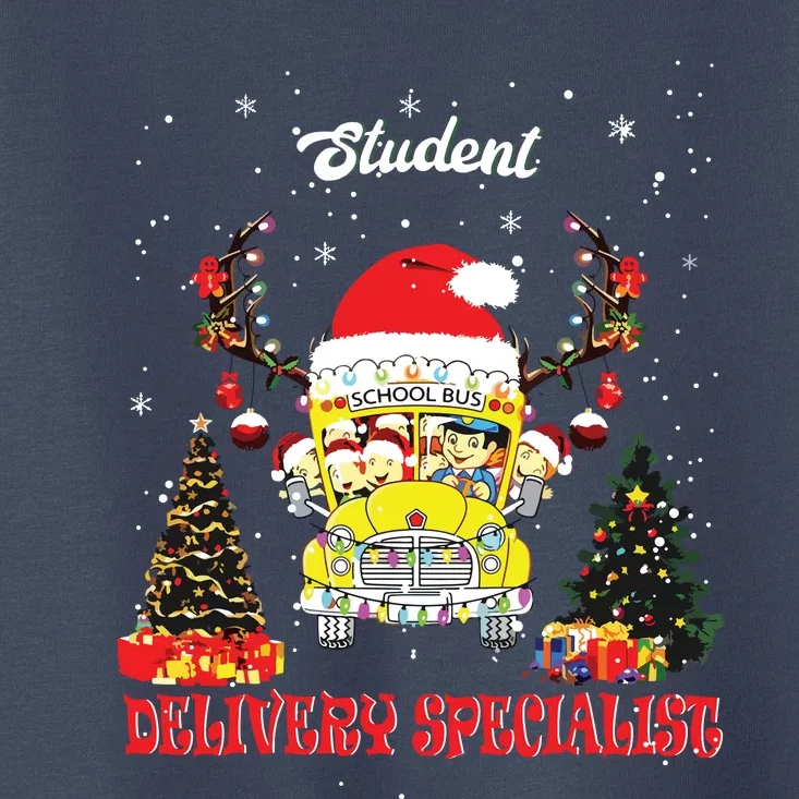 School Bus Driver Christmas Student Delivery Specialist Xmas Toddler T-Shirt