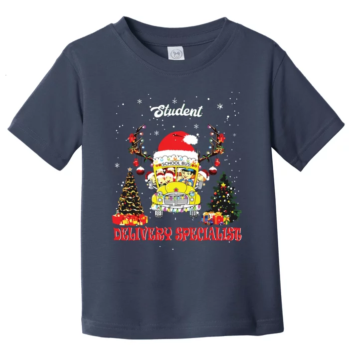 School Bus Driver Christmas Student Delivery Specialist Xmas Toddler T-Shirt