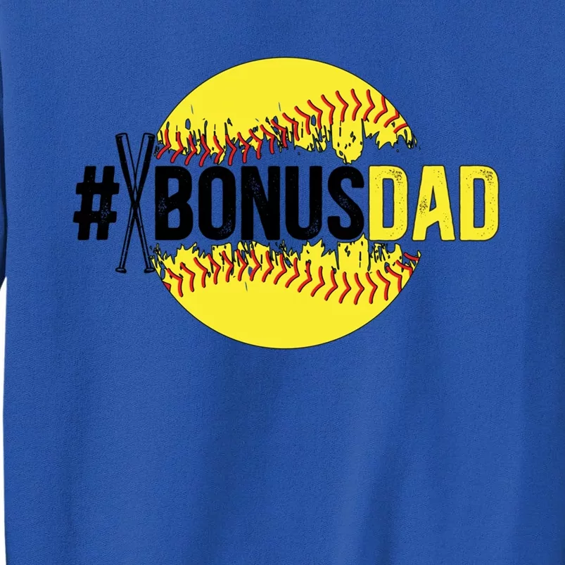 Softball Bonus Dad Proud Softball Player Bonus Dad Meaningful Gift Sweatshirt