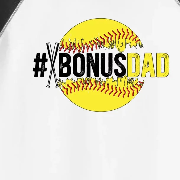 Softball Bonus Dad Proud Softball Player Bonus Dad Meaningful Gift Toddler Fine Jersey T-Shirt