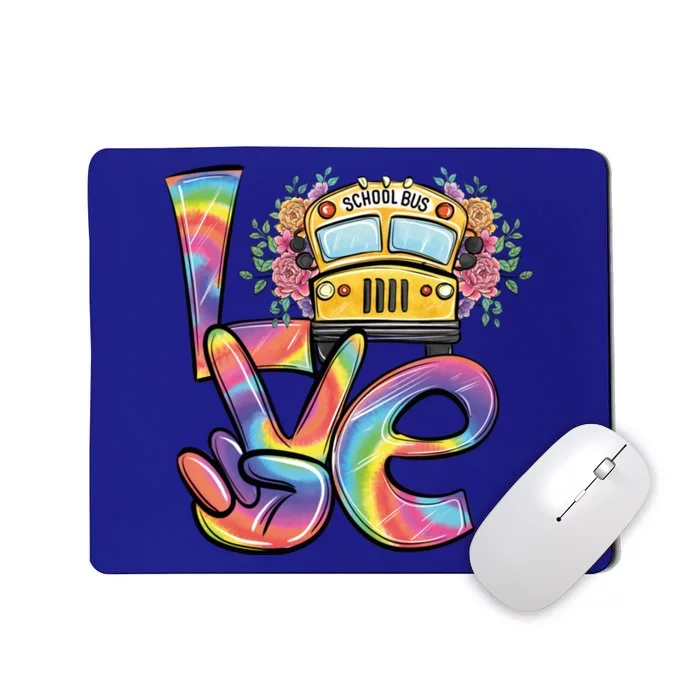 School Bus Driver Tie Dye Valentines Day Love Gift Mousepad