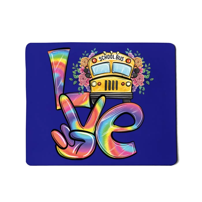 School Bus Driver Tie Dye Valentines Day Love Gift Mousepad